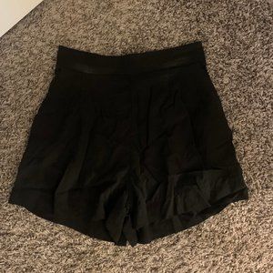 Black High-Waisted Shorts